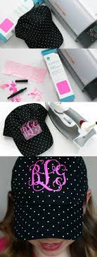 Make Your Own Monogrammed Baseball Hat Baseball Monogram Silhouette Tutorials Vinyl Monogram