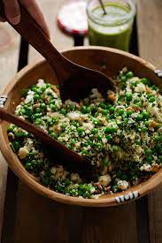 Couscous with toasted pine nuts and radish is a refreshing complement to roasted or grilled meats, poultry, or fish. Spring Couscous Salad With Basil Vinaigrette Recipe Little Spice Jar
