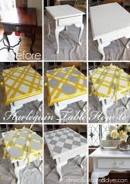 Harlequin Painted Side Table Painted Side Tables Whimsical Painted Furniture Redo Furniture
