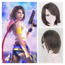 Short hair wigs women deep brown layered synthetic wigs. New Anime Game Final Fantasy X Yuna Cosplay Wig Ff10 2 Women Girls Short Brown Hair Wigs Heat Resistant Party Halloween Props Buy At The Price Of 12 99 In Aliexpress Com Imall Com
