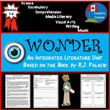Wonder By Rj Palacio Novel Study Book Study Novel Studies Literature Unit