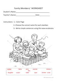 family member worksheet english esl worksheets for distance learning and physical classrooms