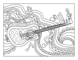 Share them with your music lessons friends. Guitar Coloring Pages For Adults 1 Printable Coloring Page Instant Download Pdf