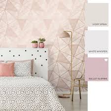 Zara Shimmer Metallic Wallpaper Soft Pink Gold Metallic Wallpaper Wallpaper Bedroom Feature Wall Pink And Gold Wallpaper