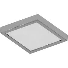 Volume Lighting 10 In 1 Light Brushed Nickel Led Indoor Mini Square Ceiling Flush Mount Wall Mount Sconce Light With White Square Lens V7083 33 The Home Depot