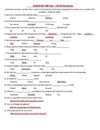 Answer key (some in pdf or doc) if available will be provided within the worksheet links listed above. Bill Nye S1e18 Electricity Video Sheet With Answer Key