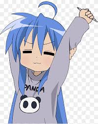Japan Anime Lucky Star Konata Izumi Television Lucky Blue White Mammal Png Pngwing