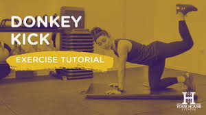 Apr 23, 2021 · get on the floor on your hands and knees. Exercise Tutorial Donkey Kick Your House Fitness