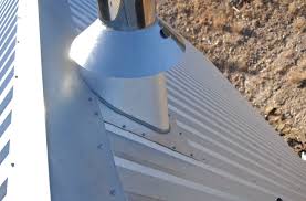 Metal beats out conventional roofing materials in several ways: Installing Flue Through Metal Roof Hearth Com Forums Home
