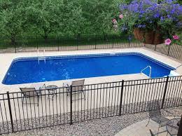 16x32 Inground Pool With Fence Google Search Like The Rock Idea For Landscaped Inground Pool Landscaping Pools Backyard Inground Backyard Pool Landscaping