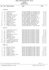 Das könnte dich auch interessieren. Geno Winterspiele 2012 Alpin Rangliste