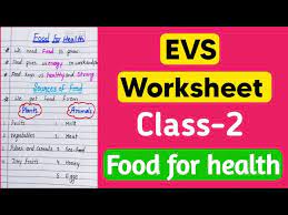 We may earn commission from links on this page, but we only recommend products we back. Evs Class 2 Worksheet Food For Health Youtube