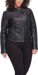 Levi S Women S Faux Leather Motocross Racer Jacket Standard And Plus Black X Large At Amazon Women S Coats Shop In 2021 Womens Faux Leather Fashion Leather Fashion
