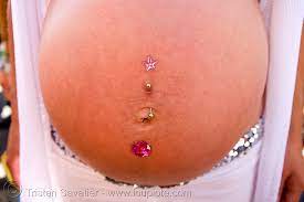 Pregnant Belly Piercing Navel Piercing