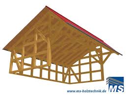 Ms Holztechnik Bausatz B2 Remise 400x760 Cm Abb 03 Holzrahmenbau Hausturuberdachung Bau