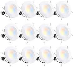 Check spelling or type a new query. 12 Pack 5 6 Inch Selectable Cct Led Recessed Lighting Baffle Trim Cri90 1100lm 15w 100w 2700k 3000k 3500k 4000k 5000k Adjustable Dimmable Recessed Lighting Damp Rated Led Recessed Downlight Amazon Com