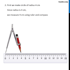 How to draw the circumcircle of a triangle? Ex 14 5 8 Draw A Circle Of Radius 4 Cm Draw Any Two Of Its Chords