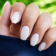 Glitter Collection Dip Color Powder Gl44 In 2021 Bride Nails White Glitter Nails Sparkly Nails