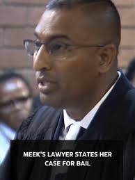 Meeks lawyer stated her case for bail at the Roodepoort Magistrates Court  this morning, July 18th 2025. The Roodepoort Magistrate's Court in  Johannesburg is hearing the bail application for Tiffany ...