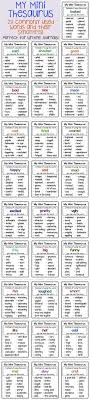 Thesaurus Synonym Charts Distance Learning English Writing Writing Skills Teaching Writing