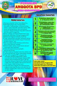 Permendesa no 3 tahun 2021 tentang bumdes | berikut ini merupakan peraturan menteri desa, pembangunan daerah tertinggal, dan transmigrasi nomor 3 tahun 2021 tentang pendaftaran, pendataan dan pemeringkatan, pembinaan dan pengembangan, dan pengadaan barang dan/atau jasa badan usaha milik desa/badan usaha milik desa bersama beserta file download nya dalam bentuk format pdf: Pengumuman Pendaftaran Anggota Bpd 2020 2026 Website Desa Karangturi