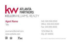 Facebook page opens in new window twitter page opens in. Keller Williams Atlanta Partners Business Cards Markful