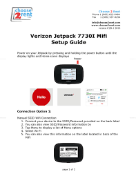 Of the verizon jetpack™ 4g lte mobile hotspot mifi® 5510l ! Verizon Jetpack 7730i Mifi Setup Manual Pdf Download Manualslib