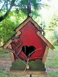 Red Birdhouse Kus Evi Kus Yuvasi Kus