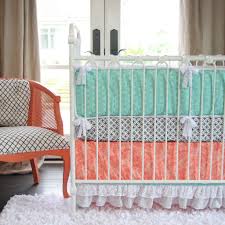 Shop for coral crib bedding online at target. Coral Crib Skirts Pair Perfectly With Blue Caden Lane