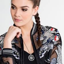 Thomas Sabo sterling silver pendant Karma Wheel Pavé unisex jewellery