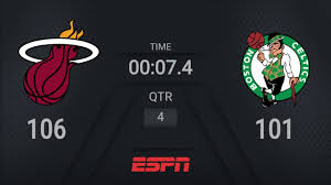 Suarez scheduled to start for los angeles against boston. Heat Celtics Nba On Espn Live Scoreboard Wholenewgame Youtube
