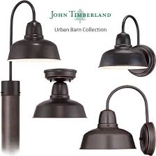 John Timberland Urban Barn Collection In Brown Finish Antique Bronze Painted Farmhouse Style Outdoor Lighting Outdoor Lighting Barn Lighting Bronze Lighting