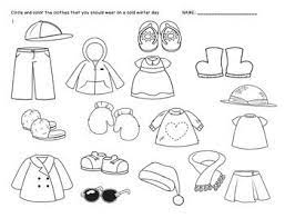 winter clothes sorting worksheet freebie seasons worksheets alphabet preschool kindergarten 