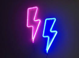 Black And White Lightning Bolt Wallpaper Neon Lightning Bolts Blue Neon Lights Neon Signs Neon Wallpaper