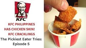 Masterchef is a competitive cooking show produced by endemol shine uk and banijay and broadcast in 60 countries around the world. Kfc Philippines Has Chicken Skin Kfc Cracklings Pickiest Eater Tries Youtube