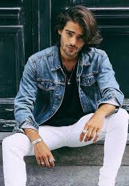 Black And Blue Denim Jacket Casual Outfit For Men Blue Denim Jacket Black Tshirt White Denim Jeans Mensfashionwhite Denim Outfit Men White Jeans Men Mens Casual Outfits