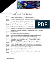 We are currently in the process of replacing . Fourth Of July Trivia Questions Pdf United States Declaration Of Independence Independence Day United States