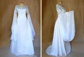 Beige brautkleid brautkleid weiß mittelalter hochzeitskleid kleider weißes kleid mode. Elfenkleid Idris Elben Arwen Kleider Elbenkleid Mittelalter Hochzeitskleid