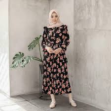 Jual beli online aman dan nyaman hanya di tokopedia. 30 Model Gamis Katun Jepang Motif Bunga Polos 2020 Bergaya