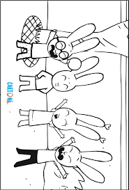 Cartoni Animati Colora Simone Il Coniglio Il Protagonista Del Cartone Animato In Onda Su Cartoonito Insieme A Disegni Da Colorare Disegni Di Alberi Disegni