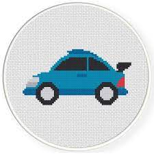 Claim your bonus tiger kit when you subscribe! Blue Cute Sports Car Cross Stitch Pattern Cross Stitch Stitch Patterns Cross Stitch Patterns