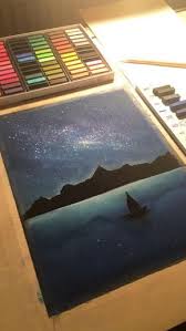 Nightsky By Me Soft Pastels Instagram Amberxrxr Chalk Pastel Art Soft Pastel Art Oil Pastel Art