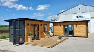 A Beautiful Modern Office Made From A 160 Sq Ft Shipping Container And Available From Dwell Shipping Container Office Container Office Container House Design
