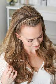 French Lace Headband Braid Missy Sue Braided Headband Hairstyle Hair Styles Wedding Hair Down