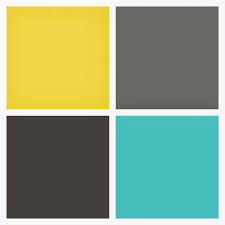 Yellow Gray Turquoise And Black Bedroom Planning Color Palette Yellow Yellow Bedroom Grey Color Scheme