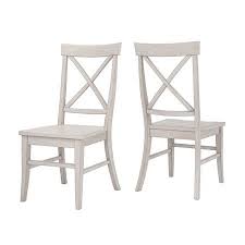 Weston Home Farmhouse Vintage X Back Back Solid Wood Dining Chair Set Of 2 Multiple Finishes White Solid Wood Dining Chairs Dining Chairs Dining Chair Set