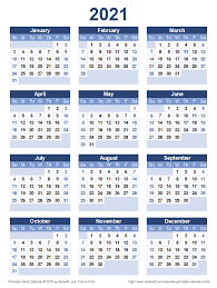 The free united states 2021 holidays list can be printed or downloaded in pdf, word or excel format. Download A Free Printable 2021 Yearly Calendar From Vertex42 Com Calendar Printables Free Printable Calendar Printable Yearly Calendar