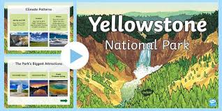 Its size, location, how its landscaped was shaped, the geysers, and hot springs, when it became a national park, and plants and animal life of the park. Yellowstone National Park Powerpoint
