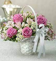 Purple Elegance Centerpiece Package Basket Flower Arrangements Flower Arrangements Beautiful Flower Arrangements