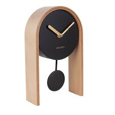 Karlsson Smart Pendulum Table Mantel Clock Light Wood Modern Mantel Clocks Modern Clock Table Clock Design